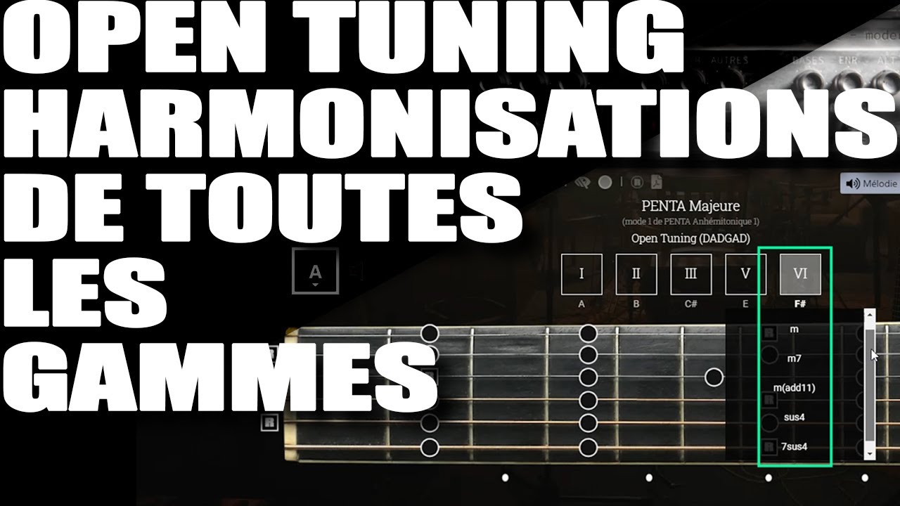 Open Tuning – Harmonisations de toutes les gammes